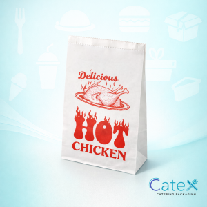 Bulk pack of 500 large white foil-lined insulated bags for whole rotisserie chickens