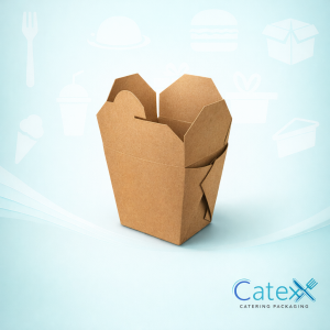 Leaf 26oz Kraft Noodle Box Ireland - Bulk pack of 450 recycled 320gsm brown pails