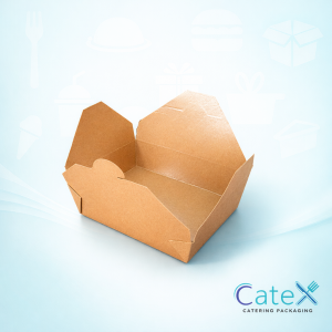 No.12 Brown Leakproof Kraft Food Box Ireland - Bulk pack of 240 microwave safe 1000ml boxes