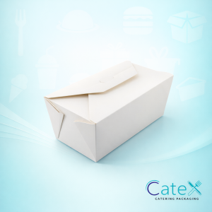 No.9 White Leakproof Kraft Food Box Ireland - Bulk pack of 200 microwave safe 1400ml boxes