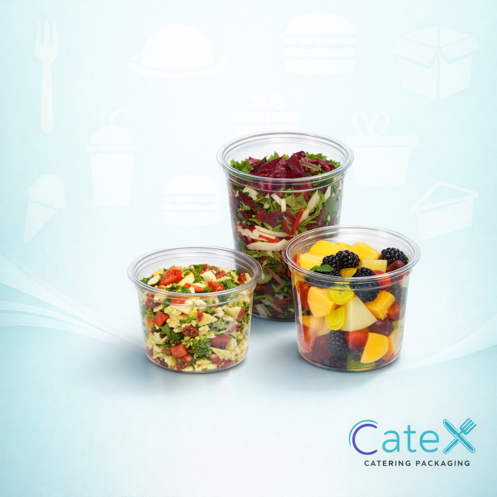 Olipack 750ml Hinged Containers Ireland for retail deli and salad display