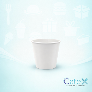 Single Wall Compostable Cup Ireland in plain white for hot coffee