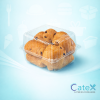 Toutipack Large Cupcake Containers Ireland - Extra tall 238x205x150mm square bakery pods
