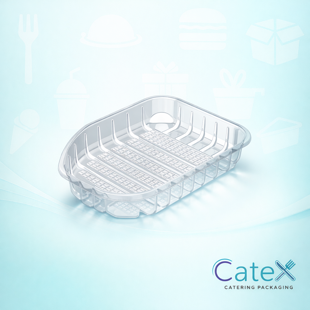 WB7 Padded Clear Whole Bird Trays Ireland - Bulk pack of 344 absorbent 228x170x38mm trays
