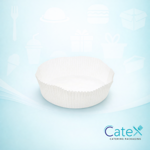 Bulk pack of 5000 white greaseproof paper cases for commercial baking and catering