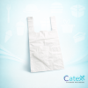 Bulk 2,000 pack of standard white 13-micron plastic vest carrier bags for retail use
