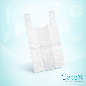 Bulk 2,000 pack of white plastic vest carrier bags 215+130x440mm 14-micron for retail and shops
