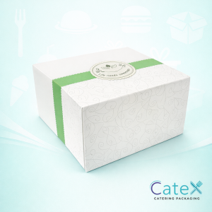 White Printed Cake Boxes Ireland - Bulk pack of 150 folding 9.25 inch bakery boxes