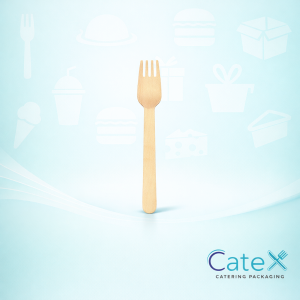 Bulk 1000 pack of 160mm birch wood forks for eco-friendly catering and takeaways