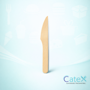 Bulk 1000 pack of 165mm birch wood knives for eco-friendly catering and takeaways