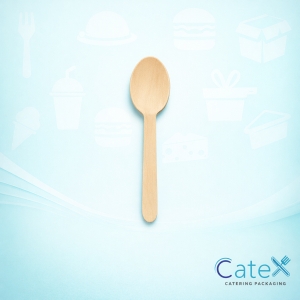 Bulk 1000 pack of 160mm birch wood spoons for eco-friendly catering and takeaways