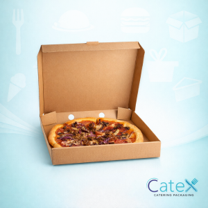10 inch natural brown kraft corrugated cardboard pizza box for eco-friendly food delivery