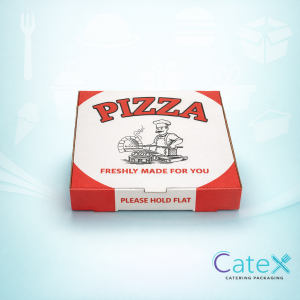 Extra large 16 inch white corrugated cardboard pizza box by Catex.ie Professional Catering Products