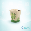 16oz round noodle box made from sustainable bamboo fiber with compostable lid
