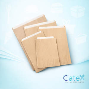 Pack of 1000 white lined paper bags 2lb capacity 7 x 9 inch for bakeries and pharmacies in Ireland