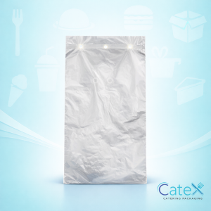 220 by 340mm clear plastic block headed bread bags for high-speed bakery loaf packaging