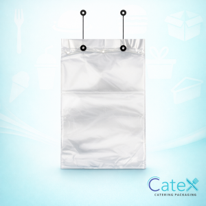 250 by 350mm clear plastic block headed bread bags for high-speed bakery loaf packaging