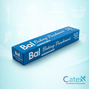 Pack of 6 professional baking parchment rolls 450mm by 50M in individual cutter boxes