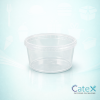 480ml clear round plastic food container with tamper-evident ring lock lid for deli and retail use