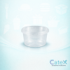 520ml clear round plastic food container with tamper-evident ring lock lid for deli and retail use