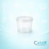 565ml clear round plastic food container with tamper-evident ring lock lid for deli and retail use