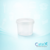 670ml clear round plastic food container with tamper-evident ring lock lid for deli and retail use