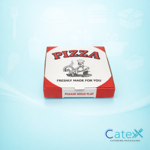 7 inch white corrugated cardboard pizza box by Catex.ie Professional Catering Products
