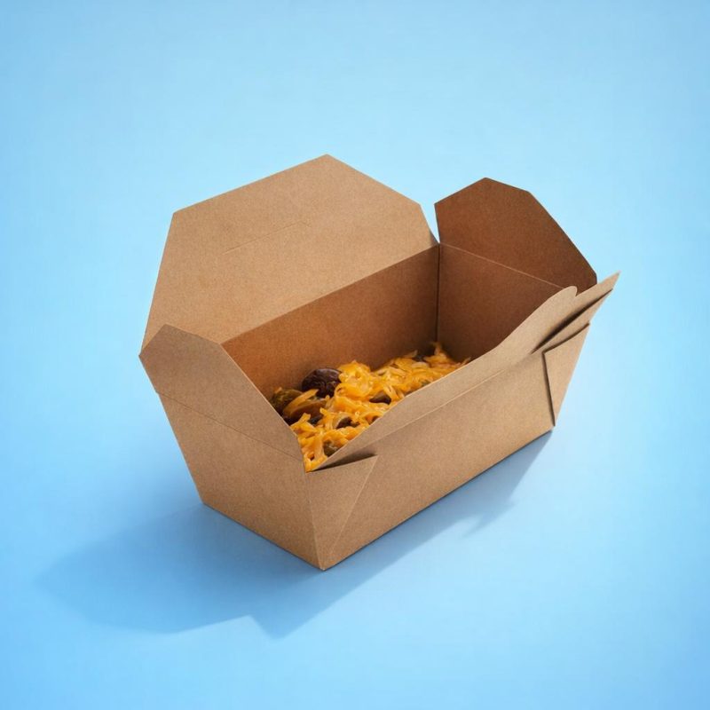 NO.12-1000ML-LEAF-LEAKPROOF-BROWN-KRAFT-FOOD-BOXES