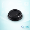 Black dome hot cup lids 1000 pack spill proof for takeaway coffee and tea cups in Ireland