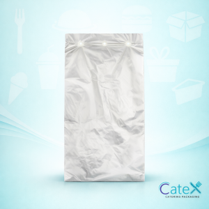 A pack of clear plastic block head bread bags for an Irish bakery shop