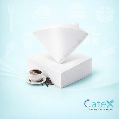 Pack of 100 unbleached coffee filter papers size 02 for V60 pour over coffee makers in Ireland specialty cafes