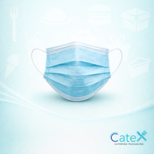 Box of 50 blue medical 3-ply face masks for Covid XEC protection certified to EN 14683 Type I in Ireland