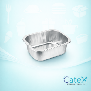 Pack of 700 deep heavy-duty smoothwall aluminium foil trays for individual pies and meals