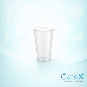 Clear disposable plastic pint and half pint glasses made from durable polypropylene for events