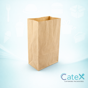 Pack of 250 extra large brown kraft SOS block bottom bags measuring 16x12.5x6.5 inches