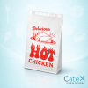 Extra large 8x10x14 inch foil lined hot food bags for jumbo rotisserie chicken and family takeaway meals