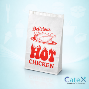 Extra large 8x10x14 inch foil lined hot food bags for jumbo rotisserie chicken and family takeaway meals