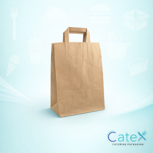 Pack of 500 flat brown kraft paper bags measuring 10x12 inches for A4 documents and retail