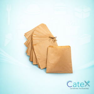 Pack of 500 flat brown kraft paper bags measuring 12.5x16 inches for retail and clothing