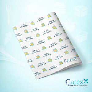 Pack of 1000 Fresh Every Day printed greaseproof paper sheets measuring 14x18 inches