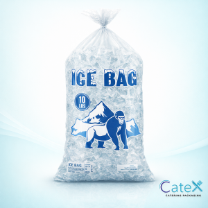Large heavy duty clear ice bags 12x18 inch with 62.5 micron thickness for bulk sales