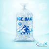 Small heavy duty clear ice bags 8x12 inch with 62.5 micron thickness for retail sales