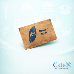 Bulk pack of 1000 individual ITs branded brown sugar sachets 2.5g for catering
