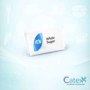 Bulk pack of 1000 ITs branded white sugar sachets for catering and hospitality