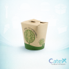 Eco-friendly bamboo compostable noodle box with leak-proof PLA lining for hot food
