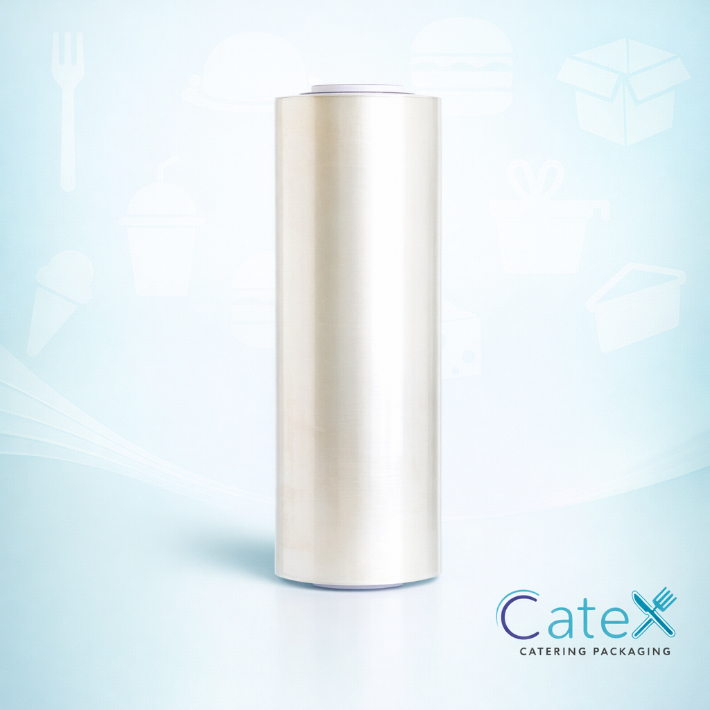 Single industrial roll of Linalta SL Film 380mm x 1500m with 9MU thickness for professional food wrapping