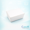 Medium white kraft nested food box with leakproof webbed corners for takeaway main meals