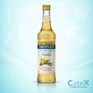 1 Litre professional bottle of Monin Sugar Free Vanilla Syrup with Madagascar vanilla extract for Ireland