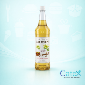 1 Litre bottle of Monin Vanilla Syrup for coffee and cocktails