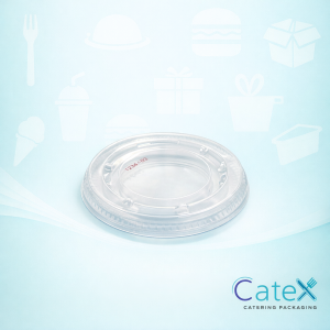 Crystal clear Olympia 2oz portion cup lids featuring a secure snap-fit seal for takeaway sauces